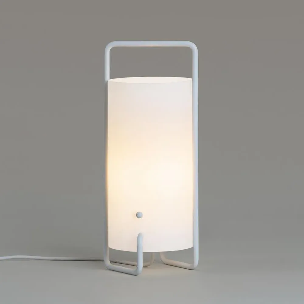 Asa Table Lamp with Handle - White, Metal image