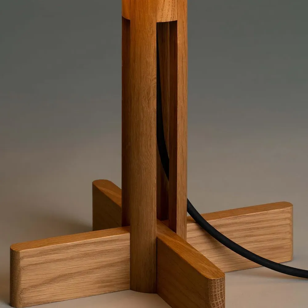 Fad Menor Table Lamp - White, Oak