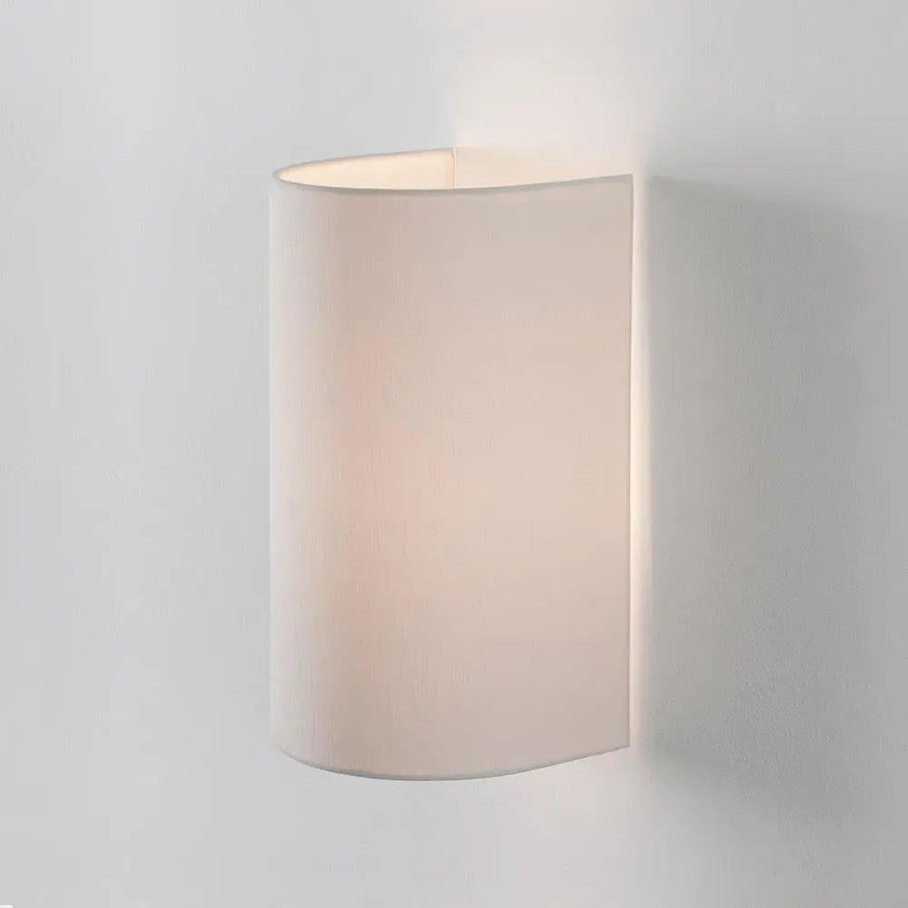 Geometric Wall Light - White, Linen