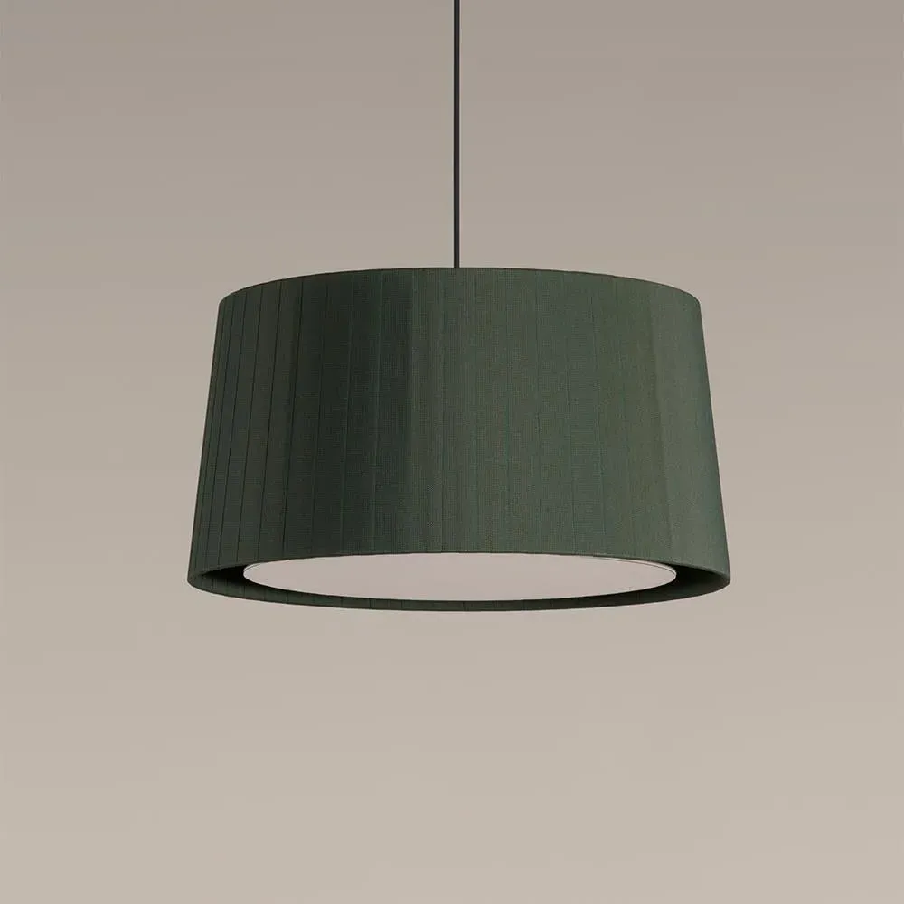 Medium Pendant Light with Diffuser - Red, Fabric