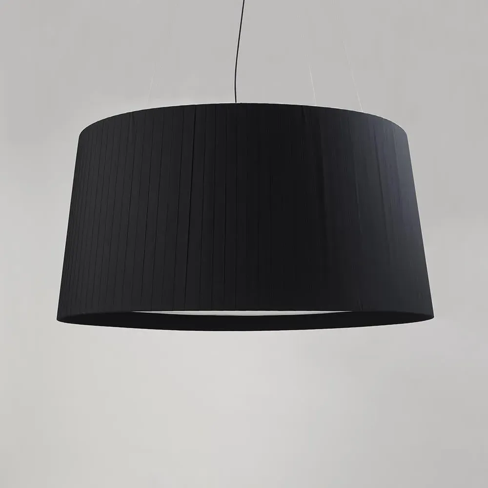 Oversize Pendant Light with Ribbon Shade - Green