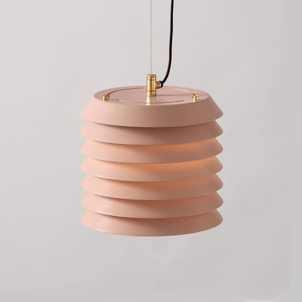 Pendant Light with Disc Design - Nude Rose, Metal image