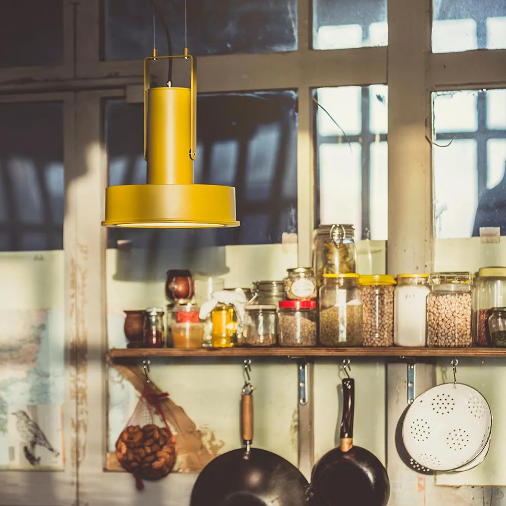 Pendant Light with LED Technology - Green, Aluminium