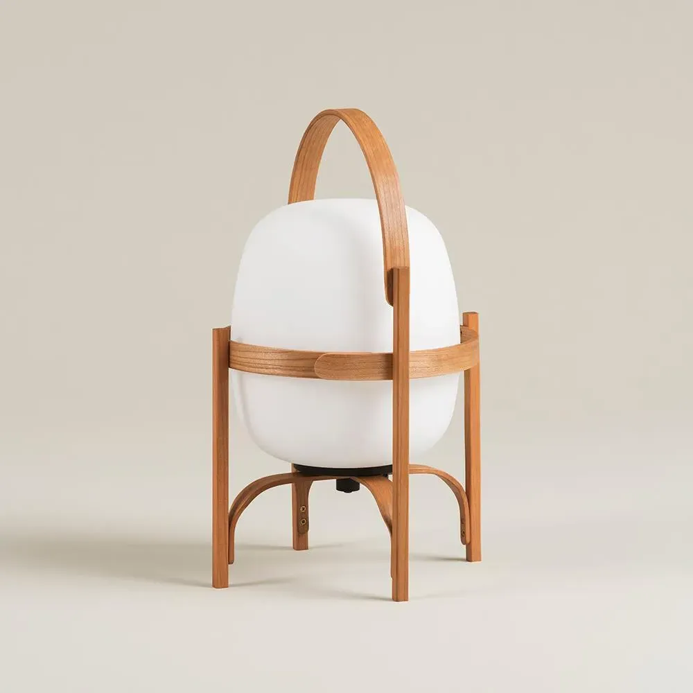 Portable Rechargeable Table Lamp - White, Glass