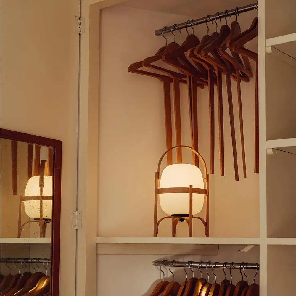 Portable Rechargeable Table Lamp - White, Glass