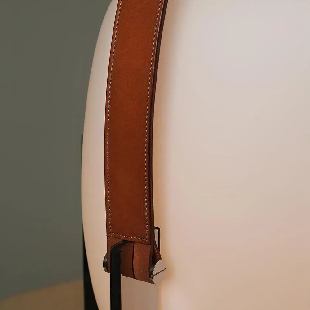 Standard Table Lamp with Opal Globe - Metal