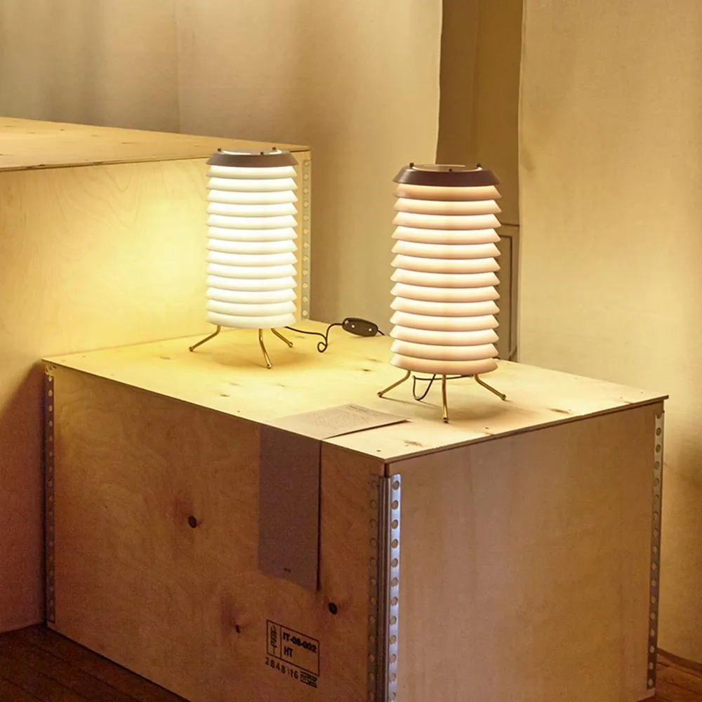 Table Lamp with Disc Design - Nude Rose, Metal