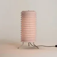 Table Lamp with Disc Design - Nude Rose, Metal