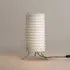 Table Lamp with Disc Design - White, Metal