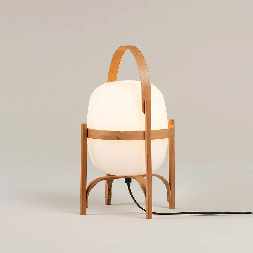 Table Lamp with Opal Globe - White, Glass