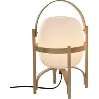 Table Lamp with Opal Globe - White, Glass