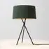 Tripod Table Lamp with Ribbon Shade - Green