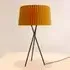 Tripod Table Lamp with Ribbon Shade - Mustard
