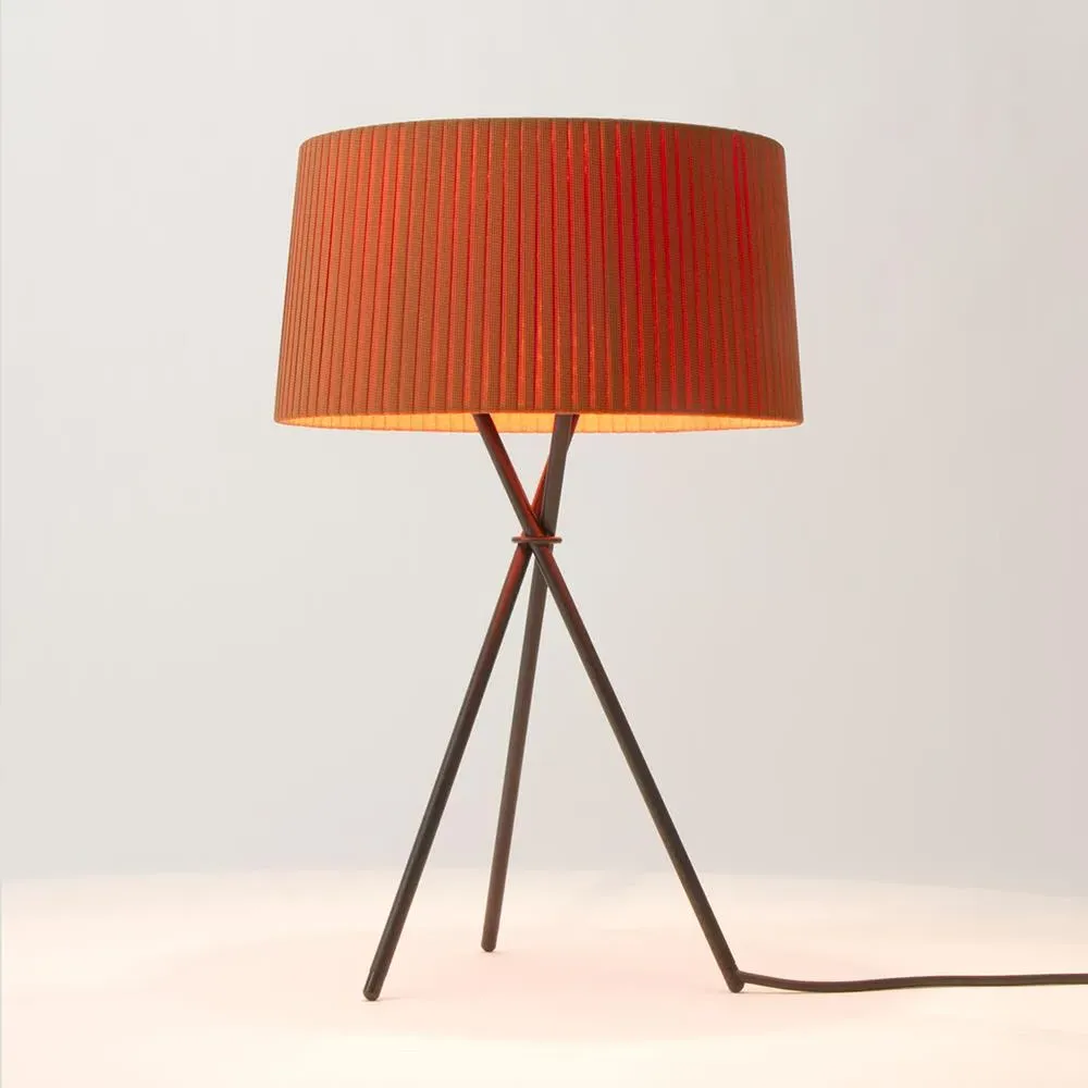 Tripod Table Lamp with Ribbon Shade - Mustard