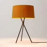 Tripod Table Lamp with Ribbon Shade - Mustard
