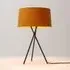 Tripod Table Lamp with Ribbon Shade - Mustard