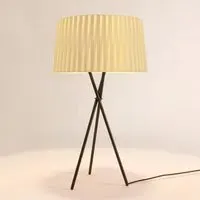 Tripod Table Lamp with Ribbon Shade - Natural