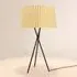 Tripod Table Lamp with Ribbon Shade - Natural