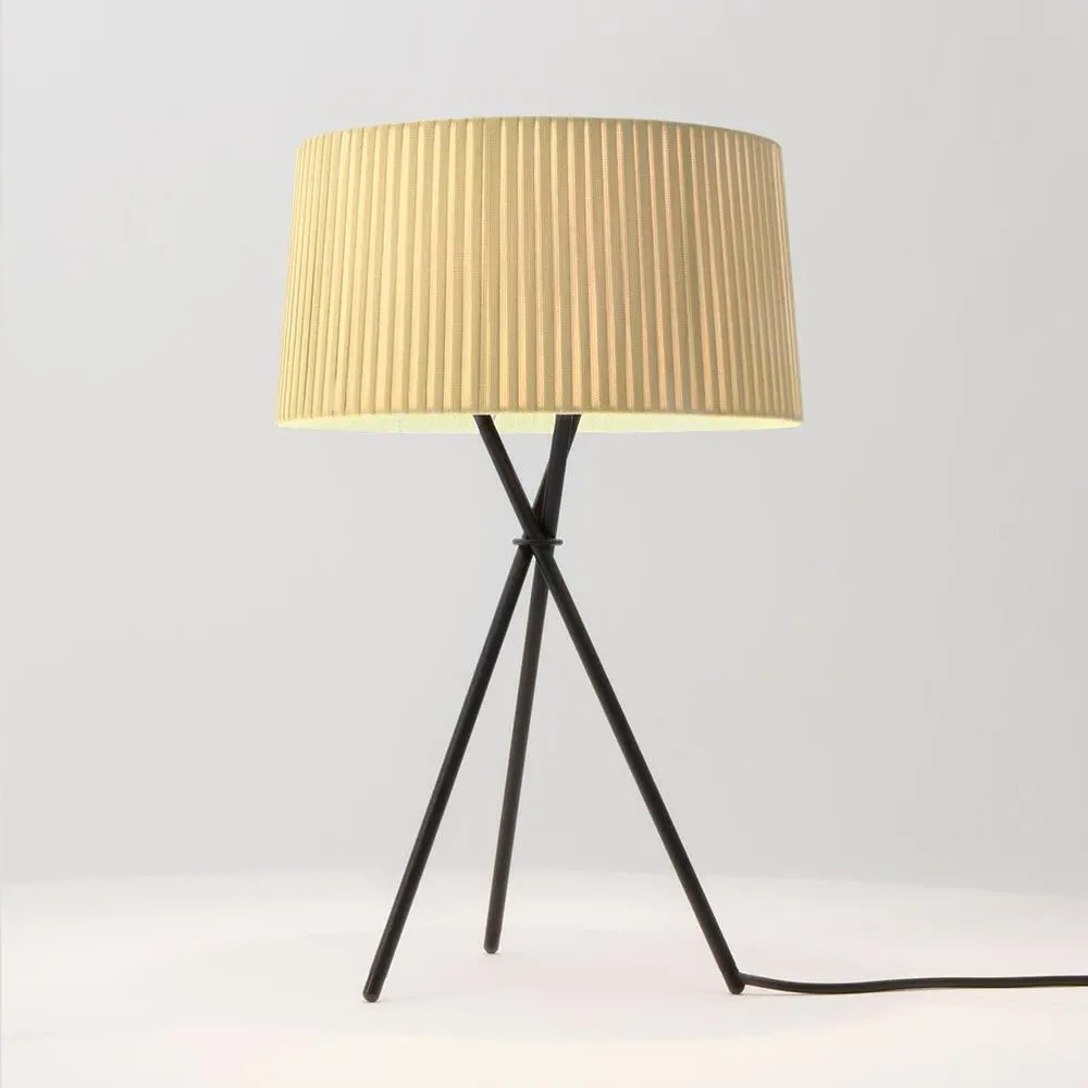 Tripod Table Lamp with Ribbon Shade - Natural
