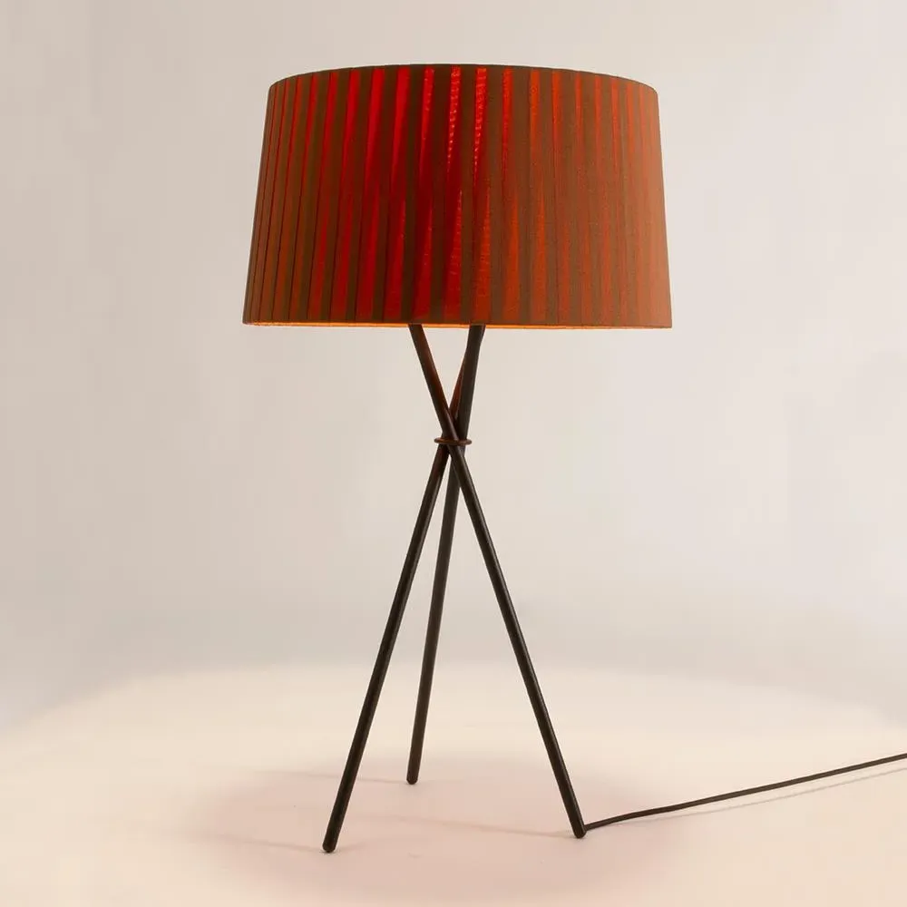 Tripod Table Lamp with Ribbon Shade - Tile
