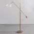 1-Arm Floor Lamp - Brass, Glass