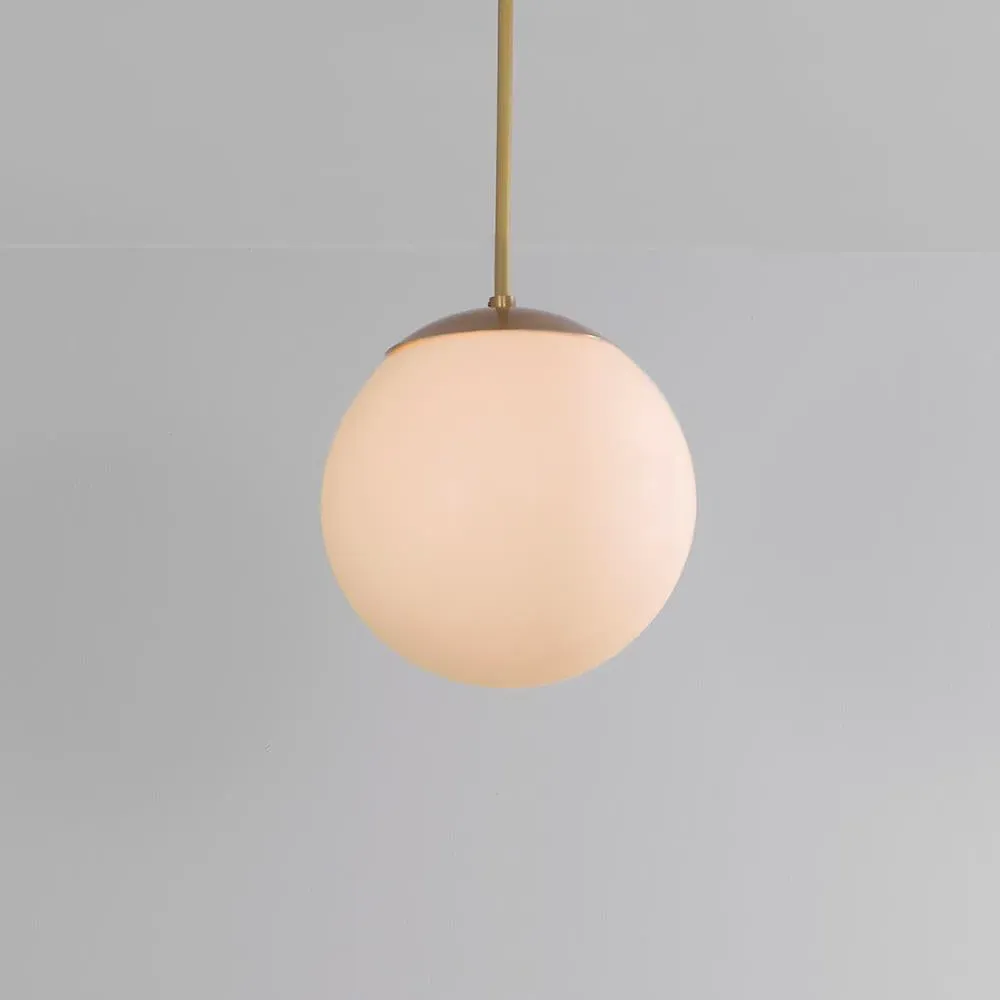 Medium Globe Pendant Light - Opal, Glass