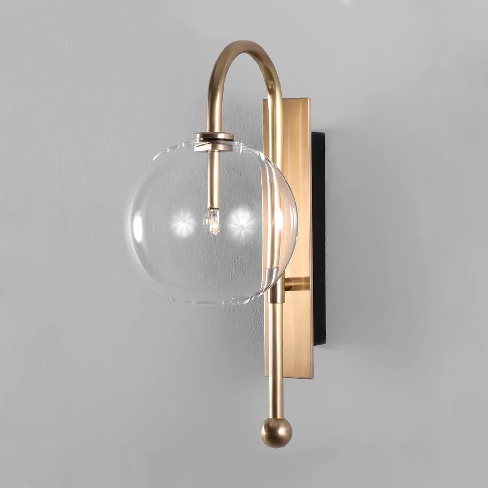Naples Wall Sconce - Brass, Glass image