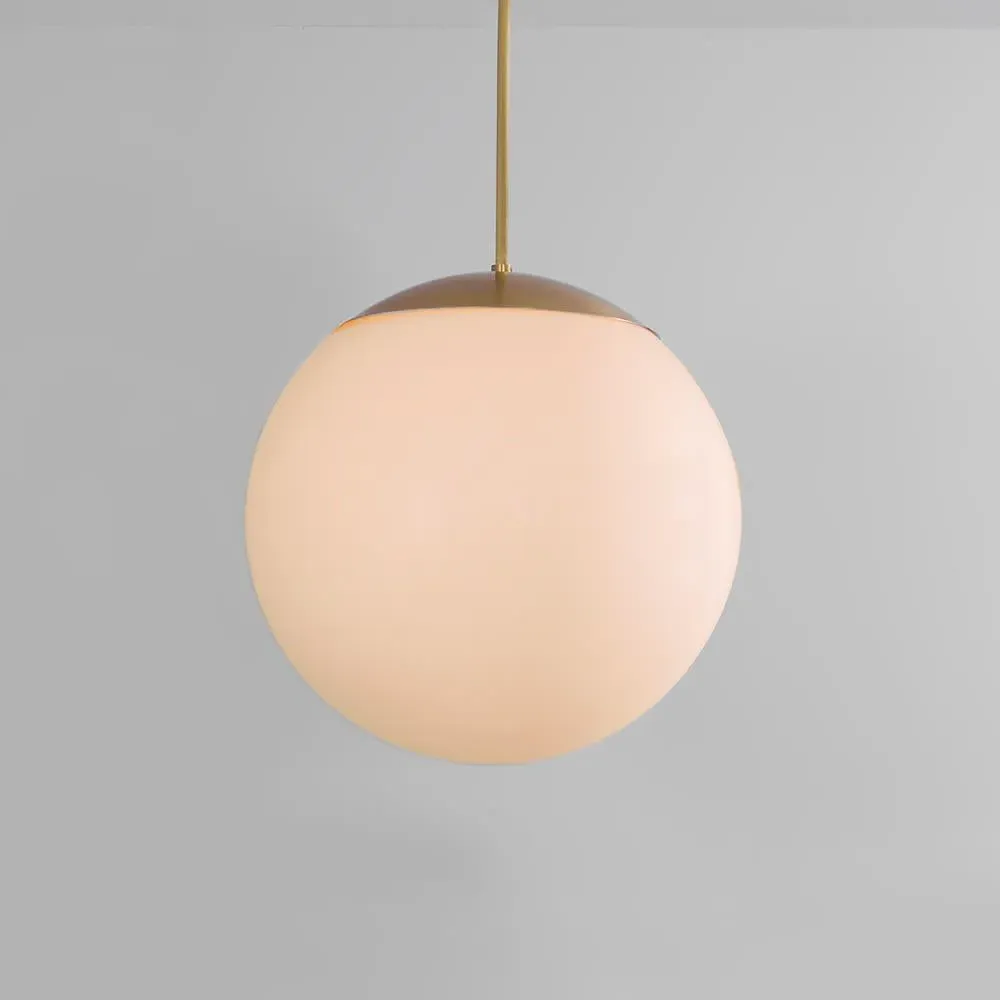 Small Globe Pendant Light - Opal, Glass