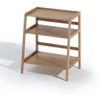 3-Shelf Side Table - Oak, Solid Wood