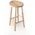Bar Stool with Backrest - Ash Wood