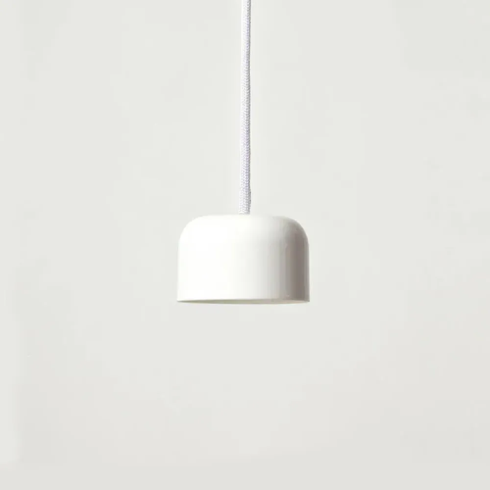 Josiah Medium Pendant Light - Grey, Bone China