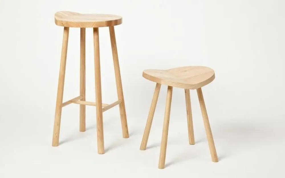 Stool with Joinery Detail - Natural, Ash Wood image