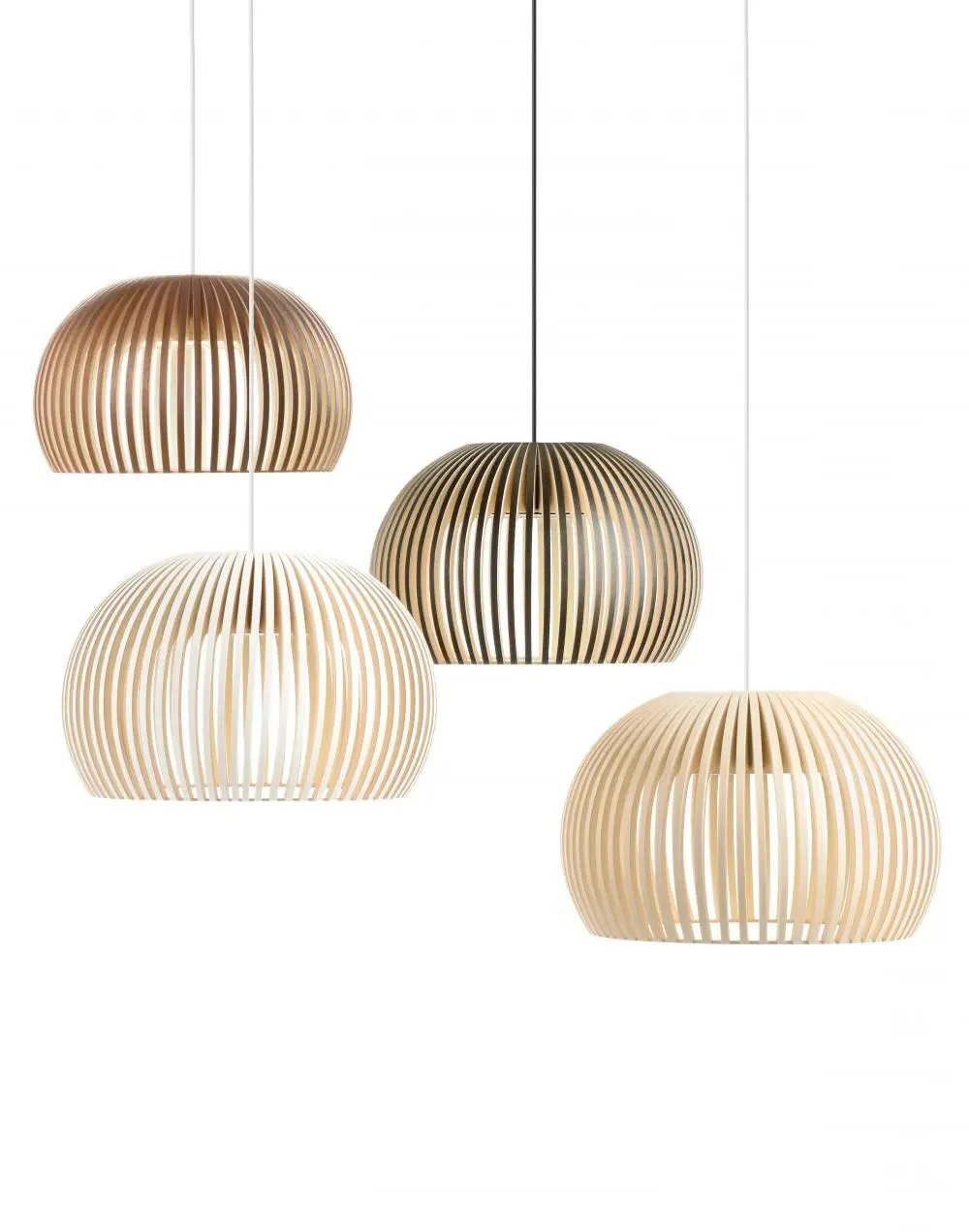 Atto Pendant Light - Black, Birch