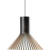 Flared Pendant Light - Black, Birch