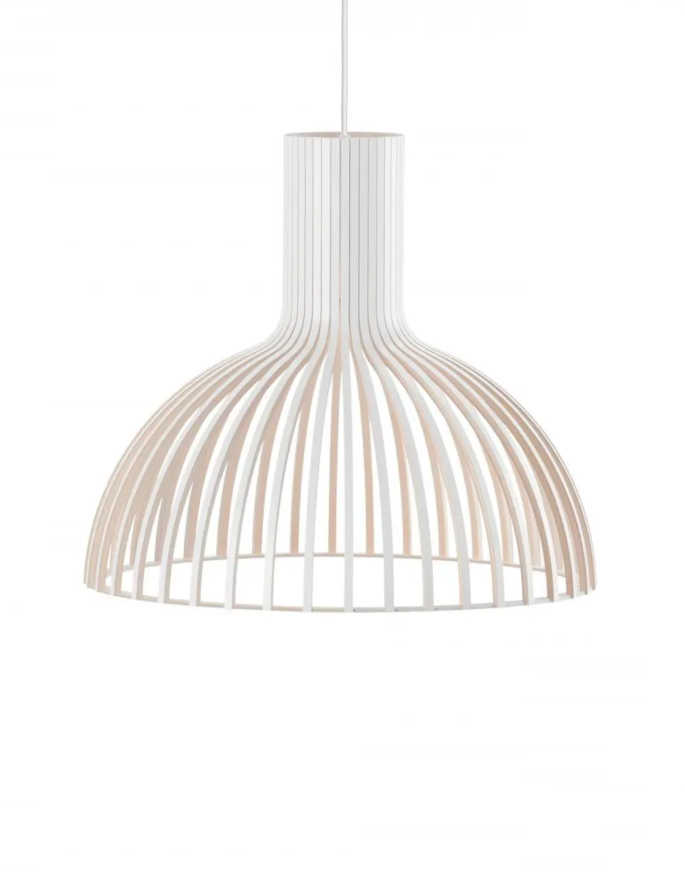 Large Pendant Light - White, Birch