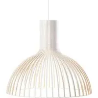 Large Pendant Light - White, Birch