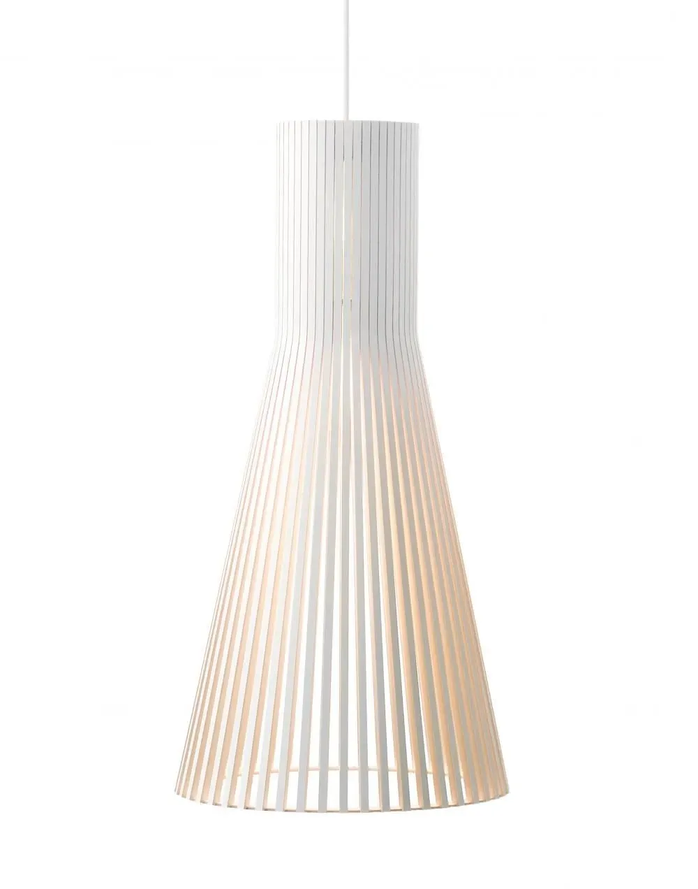 Large Pendant Light - White, Birch