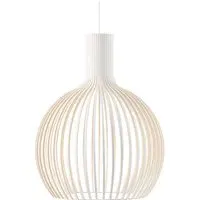 Large Pendant Light - White, Birch
