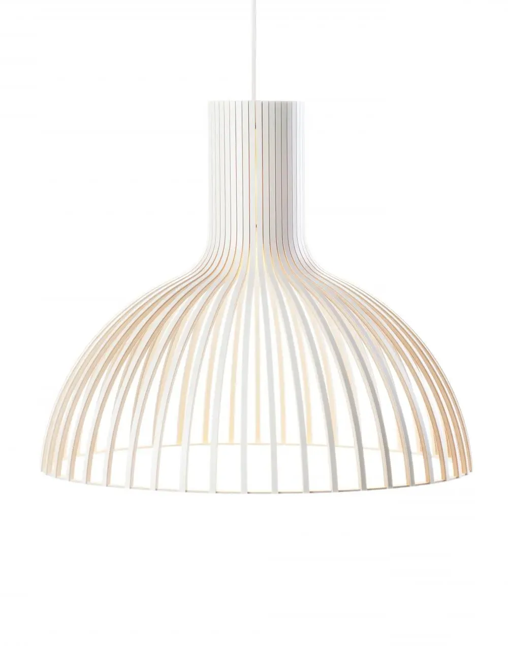 Large Pendant Light - White, Birch