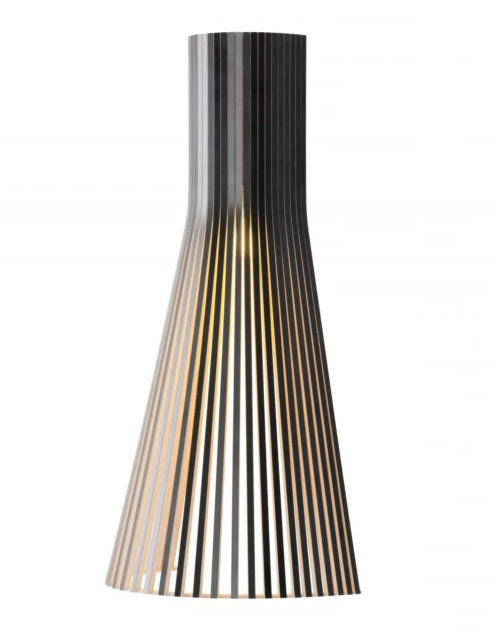 Large Wall Light Conical Design - Black, Birch