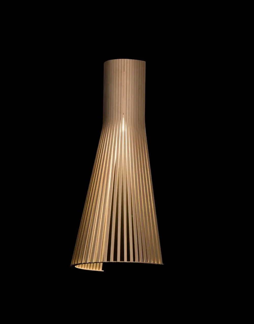 Large Wall Light with Plug - White, Birch