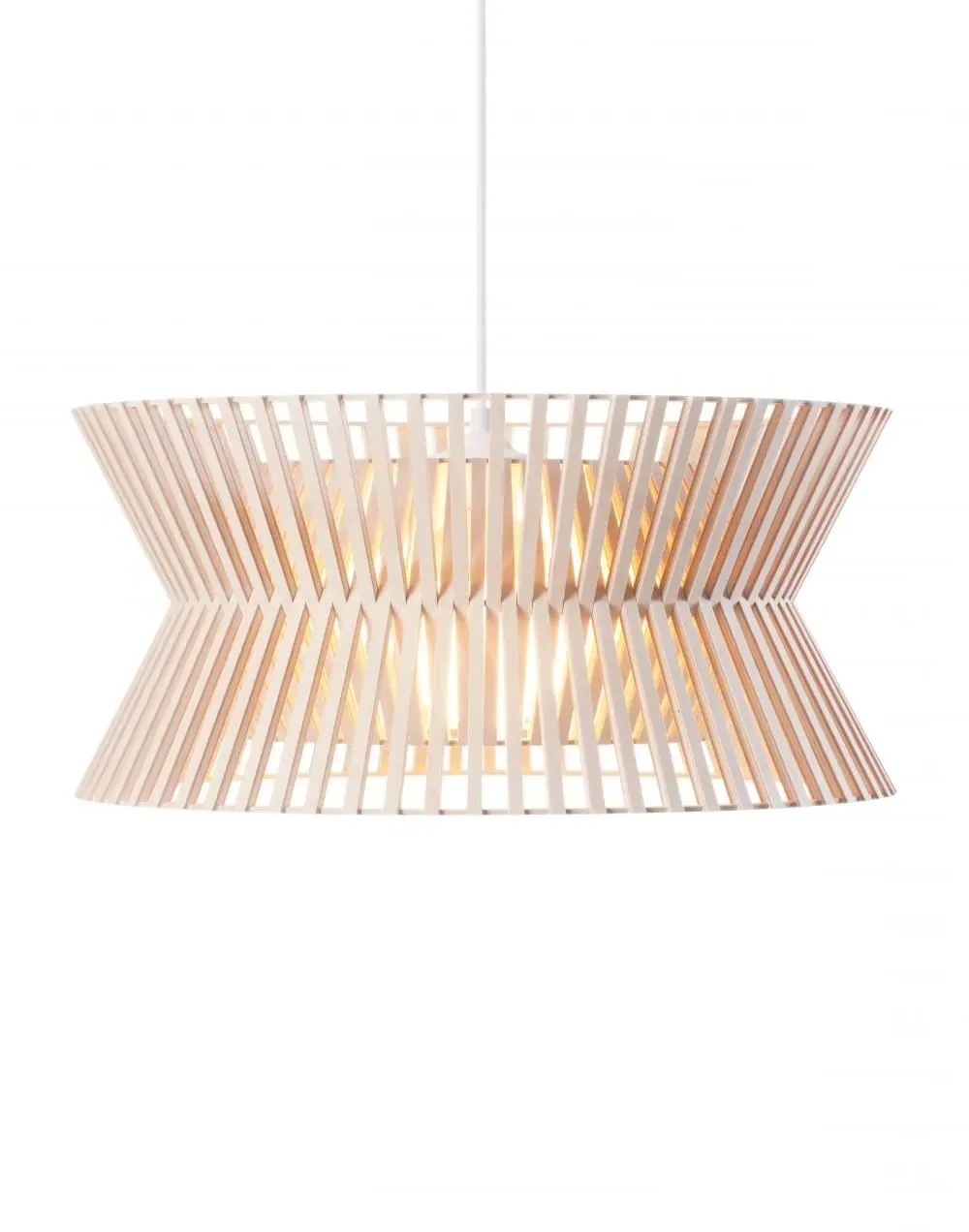 Pendant Light with Chandelier Design - White, Birch