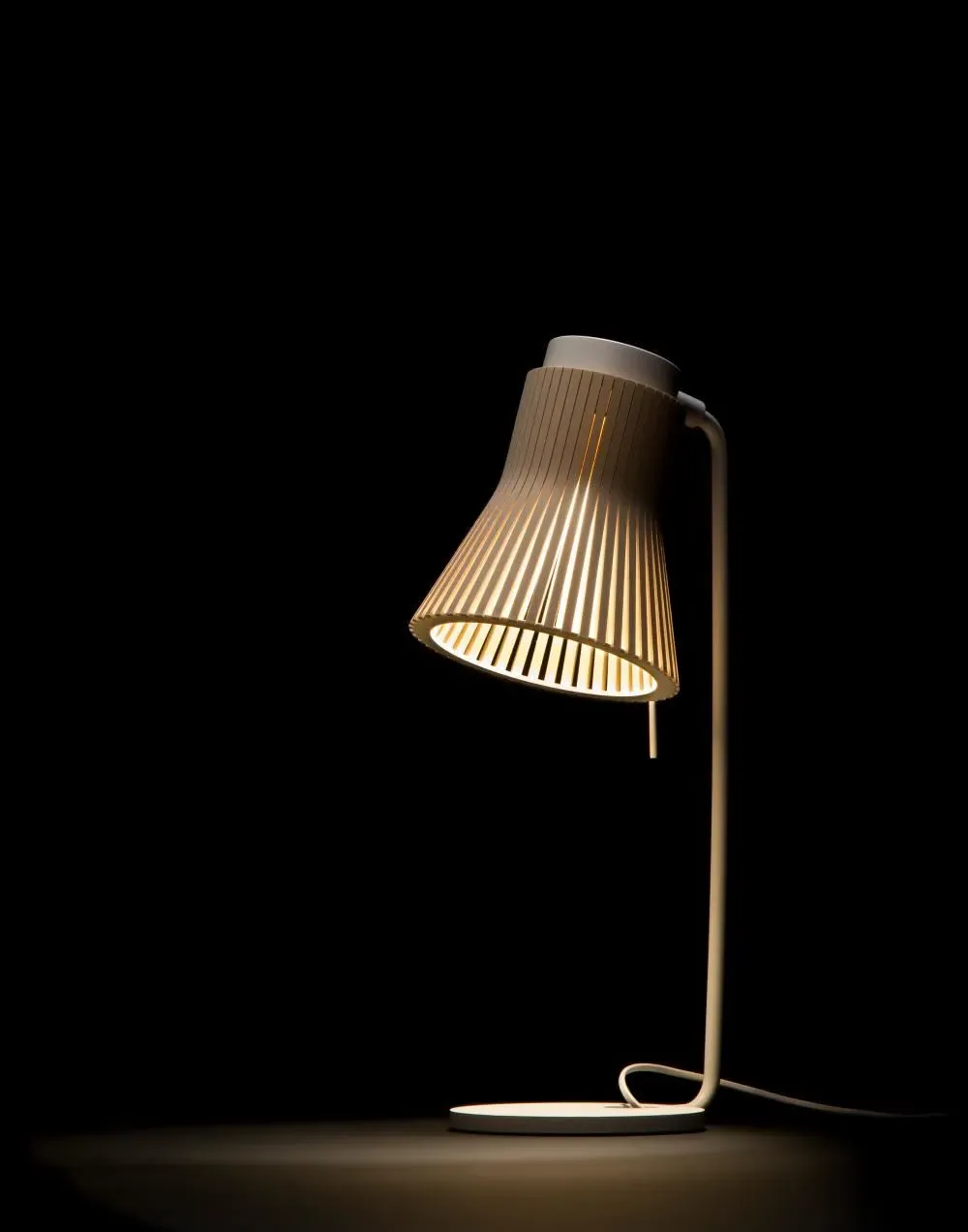 Petite Table Lamp with Conical Shade - Black