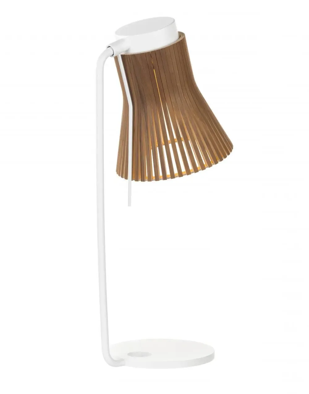 Petite Table Lamp with Conical Shade - White