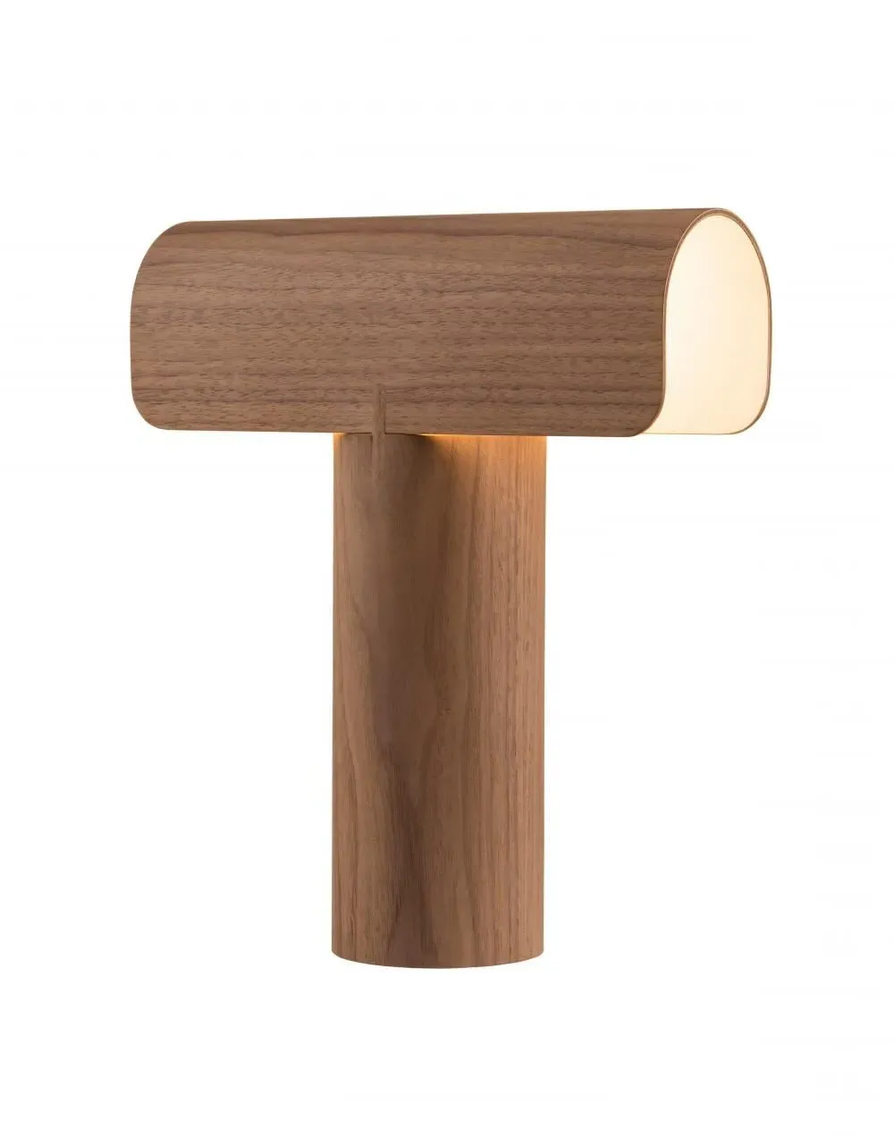 T-Shaped Table Lamp - Natural, Birch