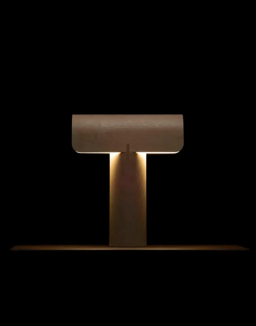 T-Shaped Table Lamp - Walnut, Birch