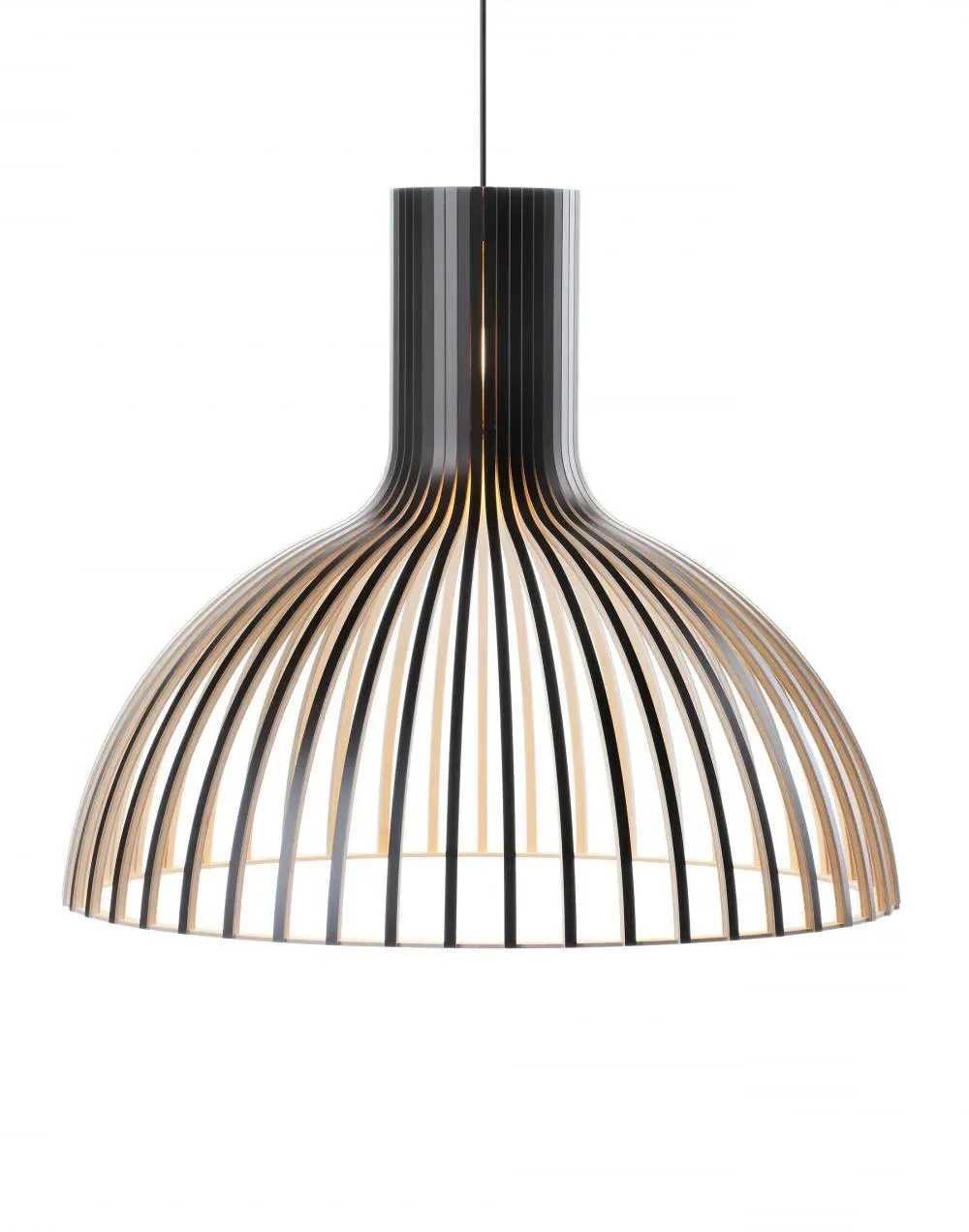 Victo Large Pendant Light - Black, Birch