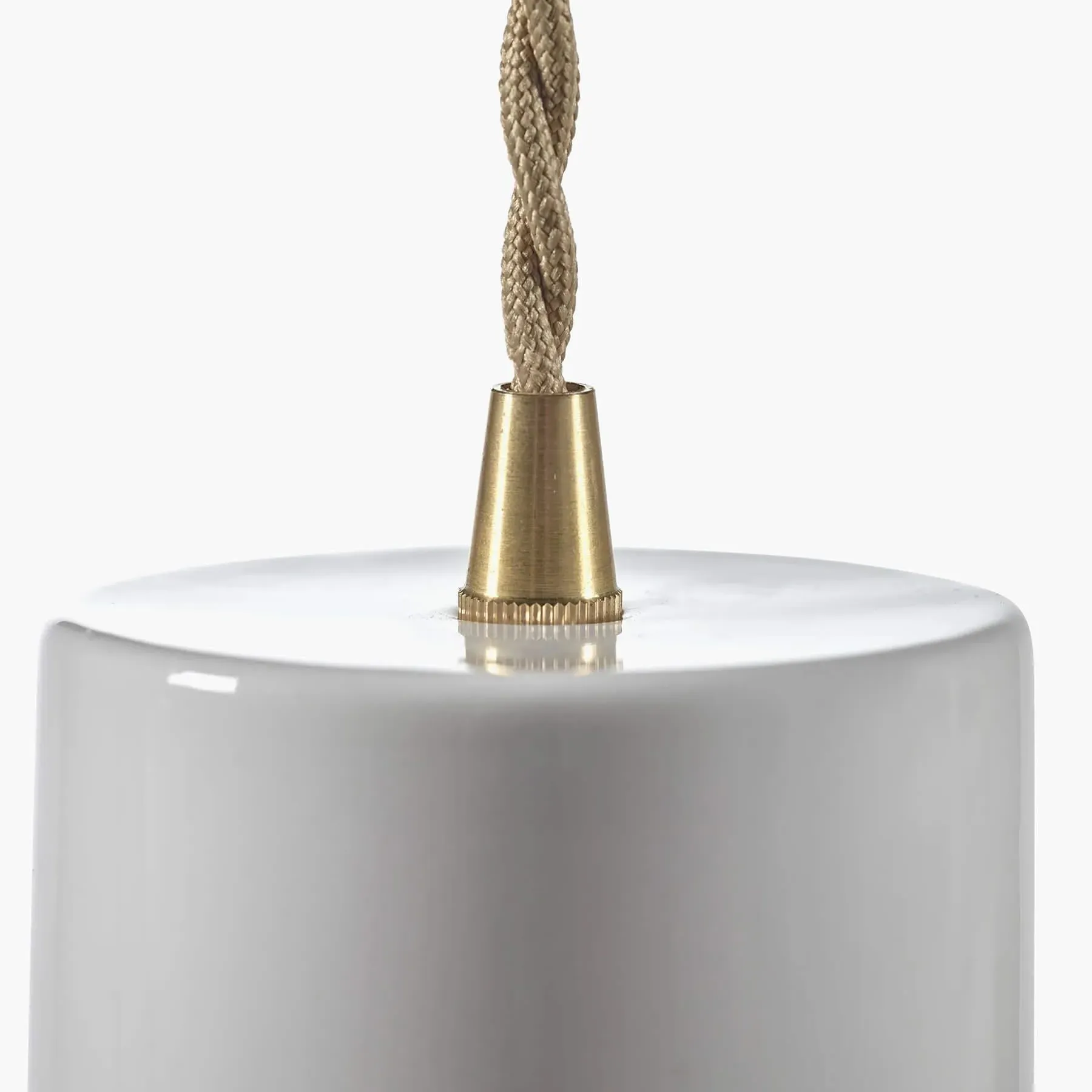 Cylinder Pendant Light No2 - White, Bone China