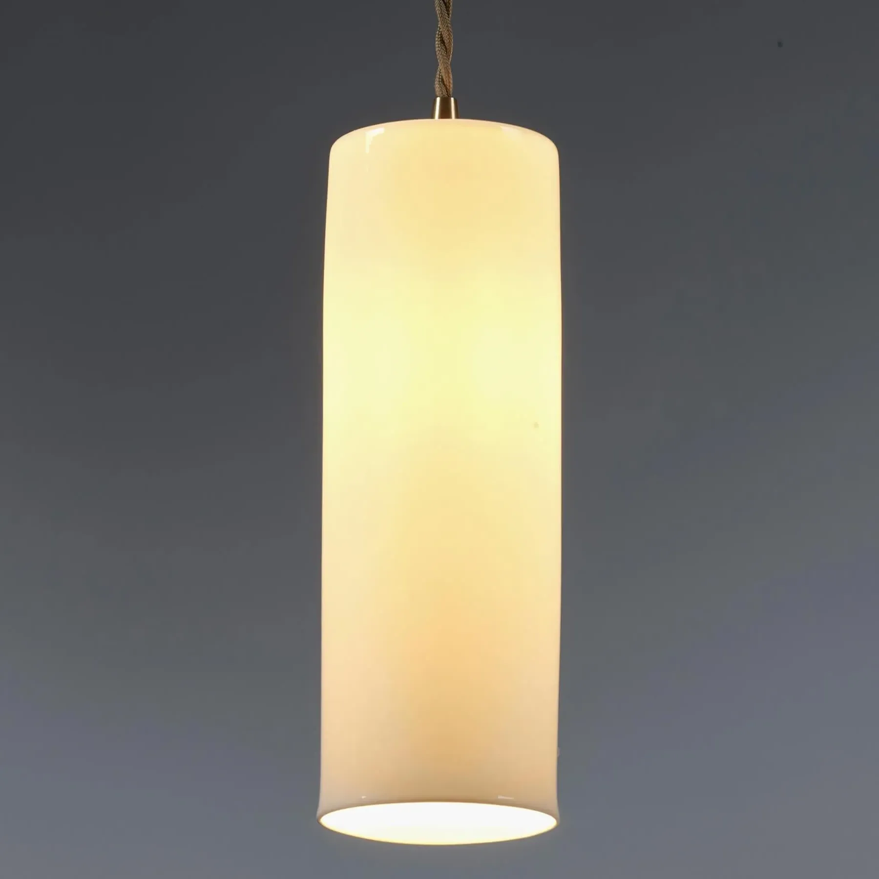 Cylinder Pendant Light No3 - White, Bone China