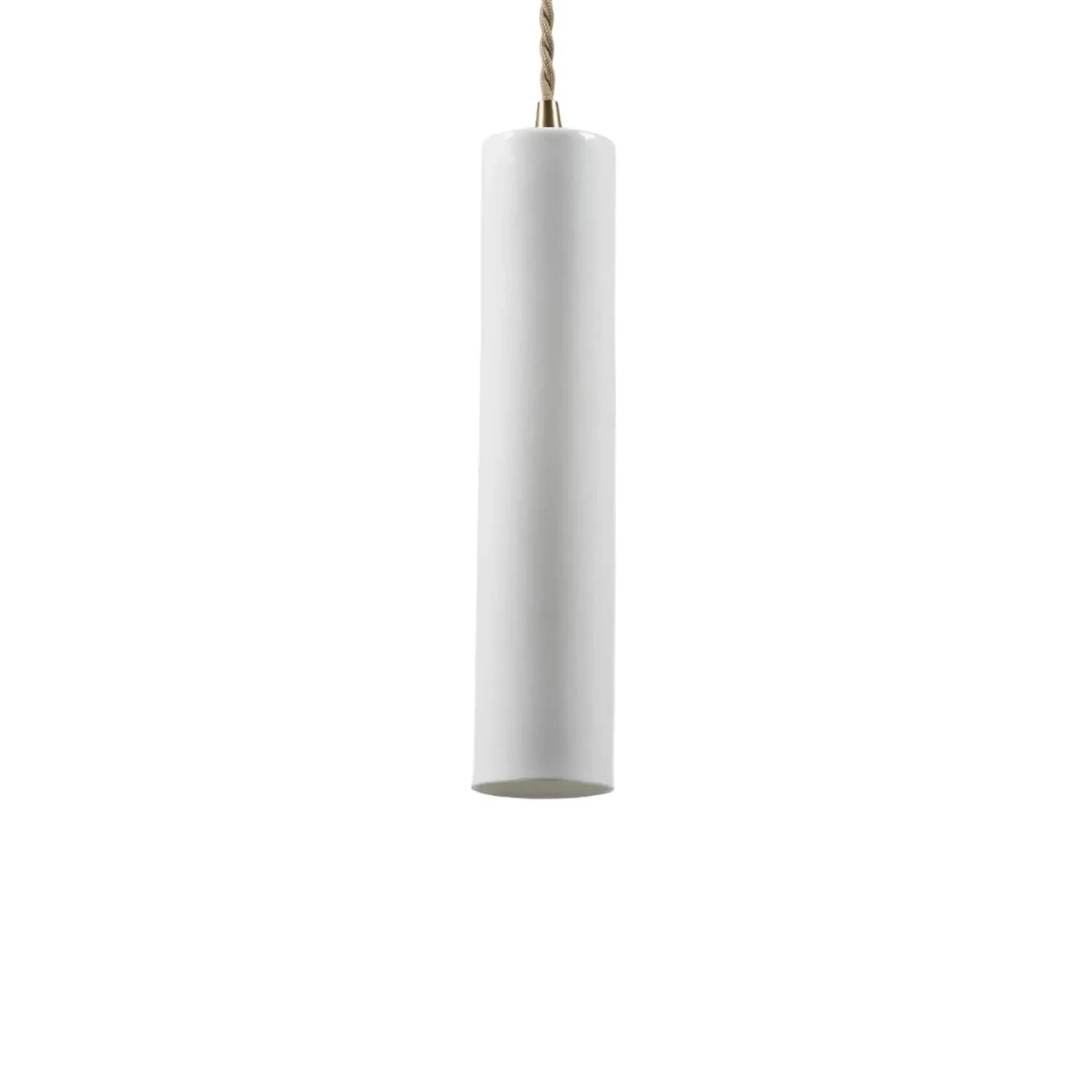 Cylinder Pendant Light No3 - White, Bone China